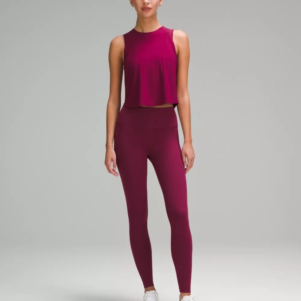 Lululemon leggings  wundertrain  high rise in  Deep Luxe , size 6